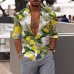 Men's Shirt Beach Style Autumn Loose Casual Leaves Long Slee HF3010-03-02