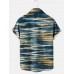 Men's Abstract Graphic Print Breathable Casual Short Sleeve Shirt